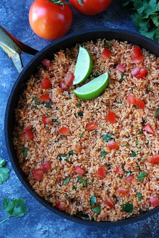 Mexican Rice in pan