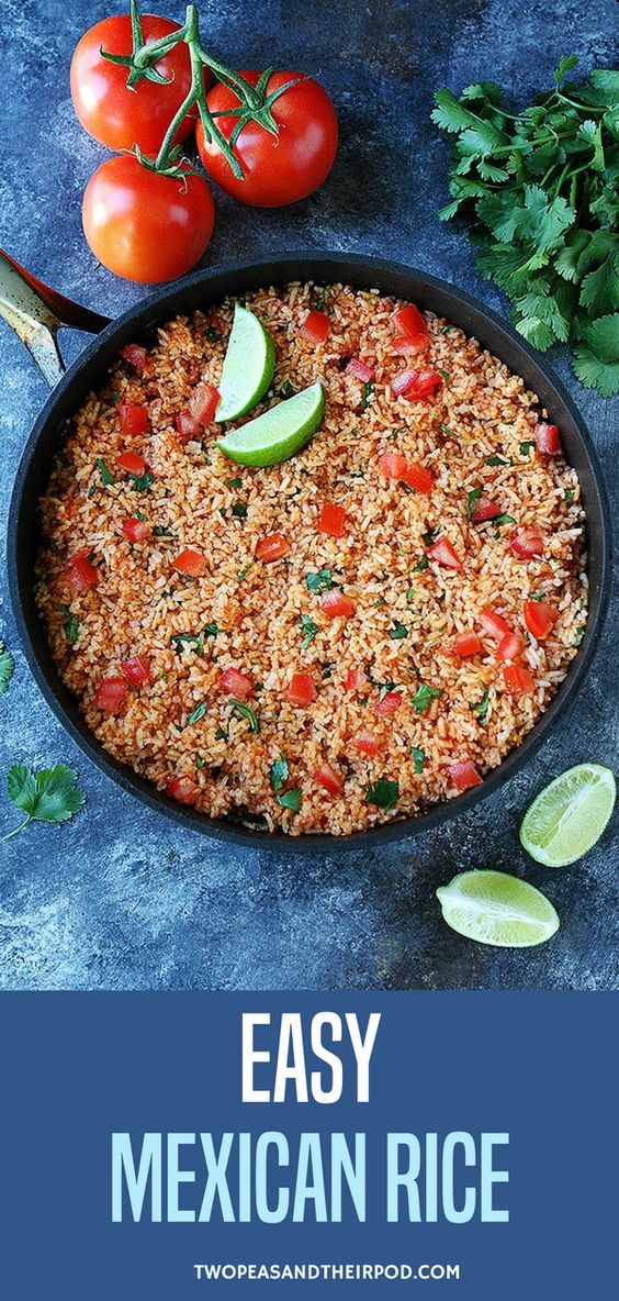 Easy Restaurant-Style Mexican Rice that is easy to make at home! #rice #mexicanfood #mexican #sidedish #easyrecipe #glutenfree #vegan #vegetarian 