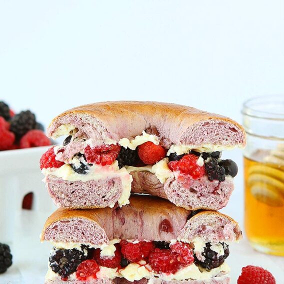 Berry Mascarpone Bagels Recipe