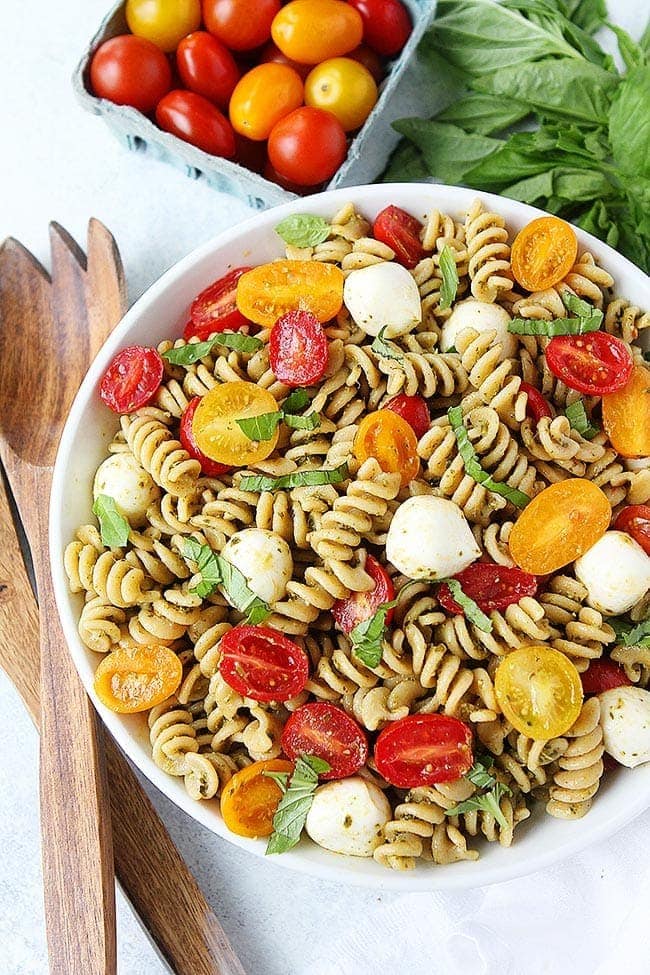 Pesto Pasta Salad {5-ingredients!} - Two Peas & Their Pod