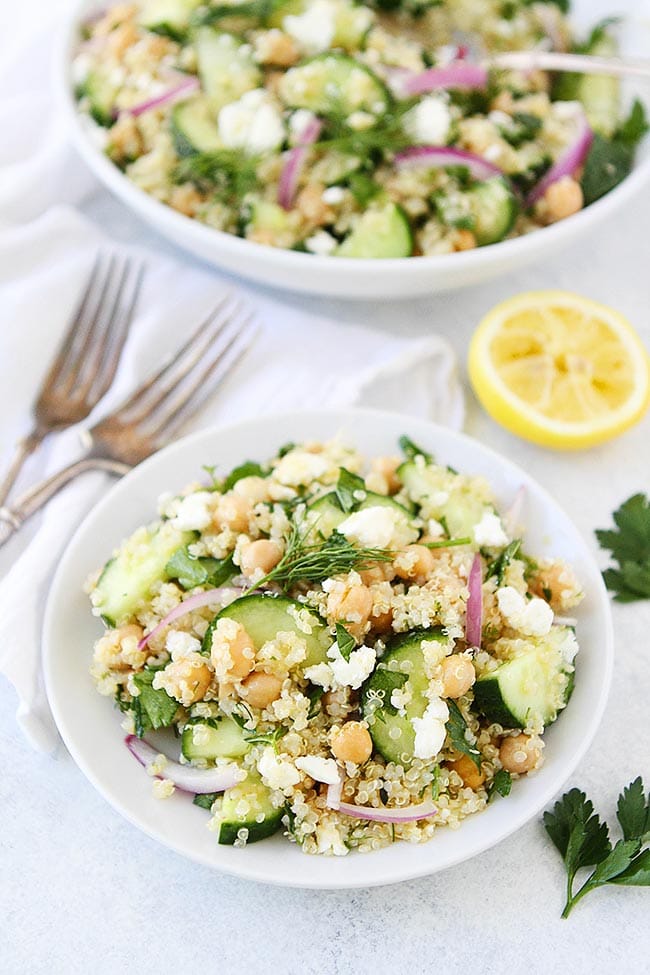 Cucumber Quinoa Salad on plate