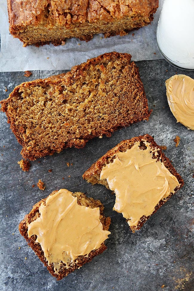 Easy Peanut Butter Banana Bread