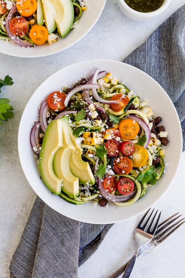 Southwestern Zucchini Noodle Bowls recipe