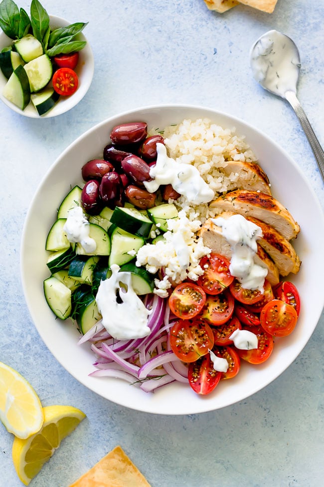 Easy Greek Chicken Bowls