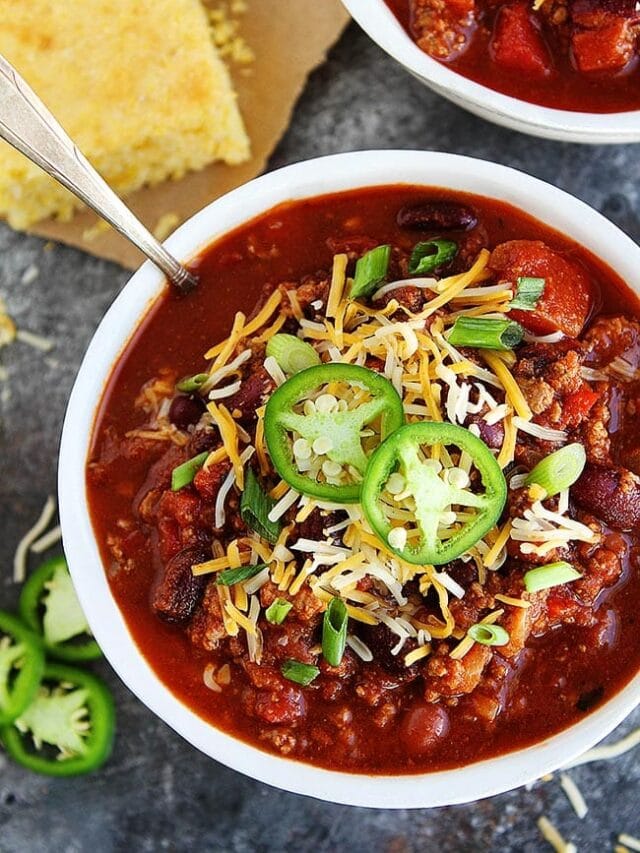 Slow Cooker Beef Chili - Two Peas & Their Pod