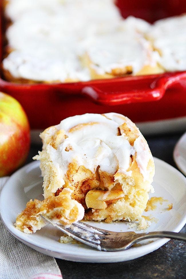 Apple Cinnamon Rolls on plate