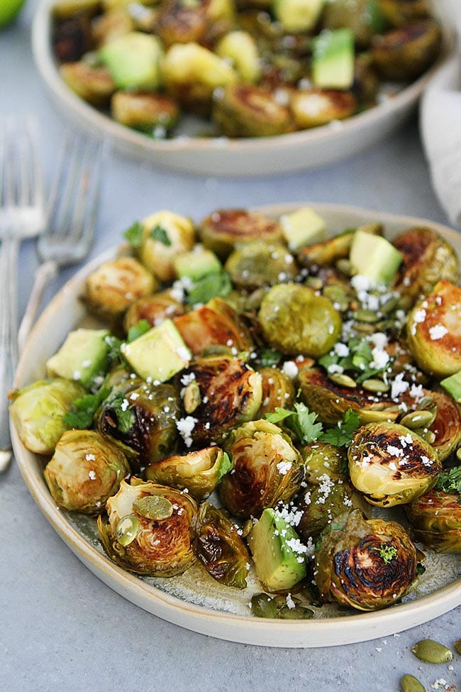 Honey Lime Roasted Brussels Sprouts