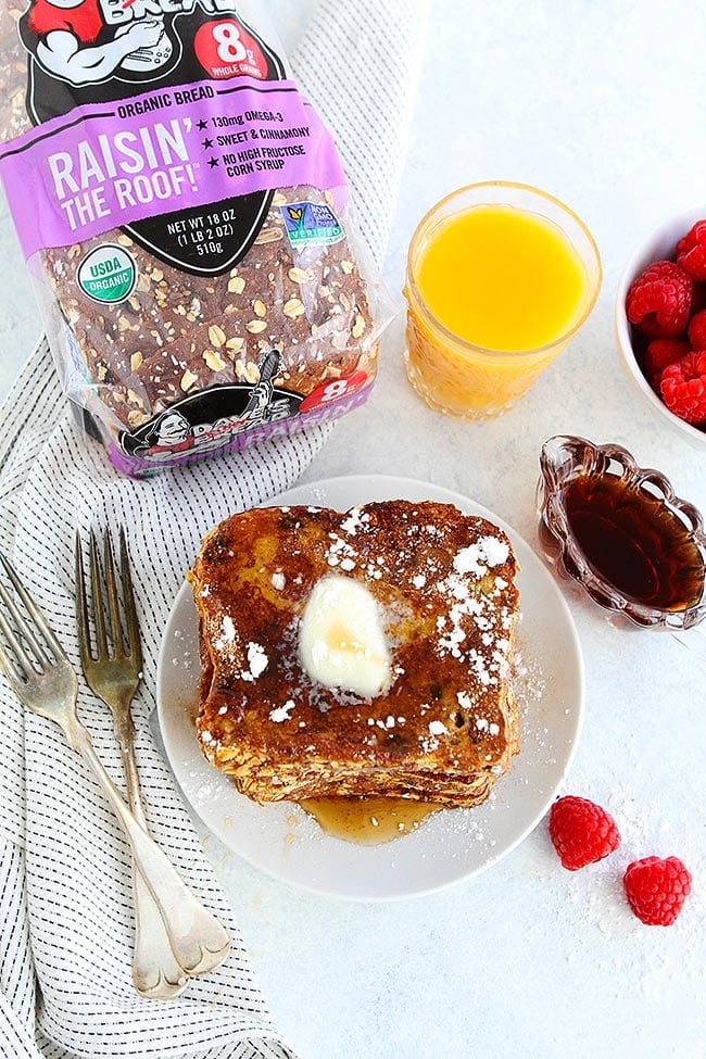 Cinnamon Raisin French Toast for breakfast