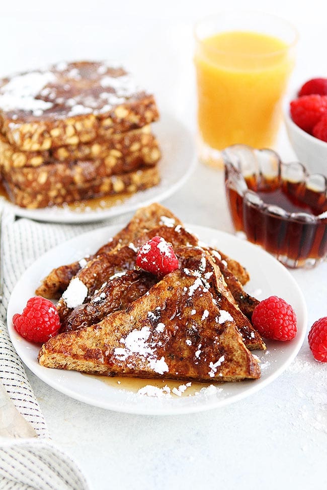 Easy Cinnamon Raisin French Toast with berries