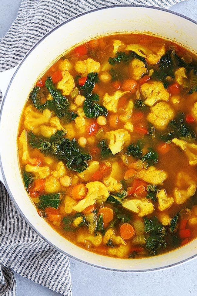 Turmeric Chickpea Vegetable Soup Image