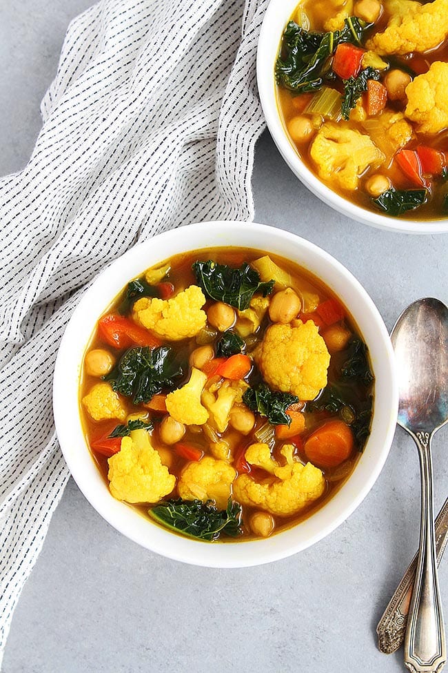 Turmeric Chickpea Vegetable Soup