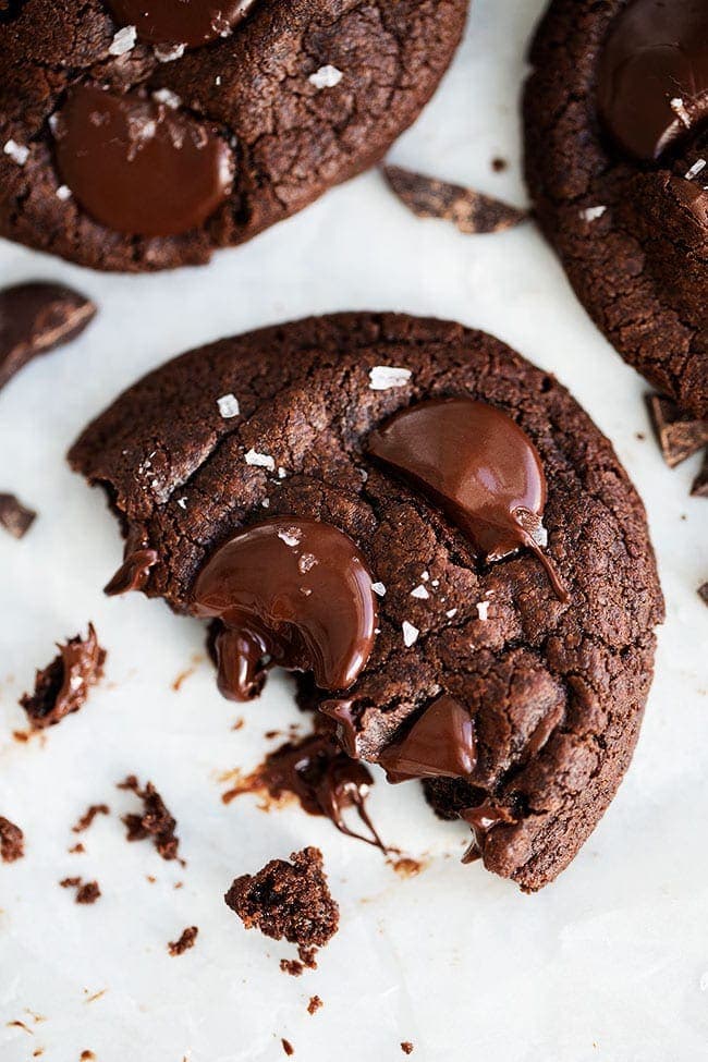 Chocolate Cookie with a bite out of it