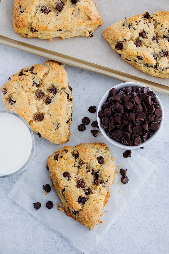 Chocolate Chip Scones Recipe Two Peas Their Pod