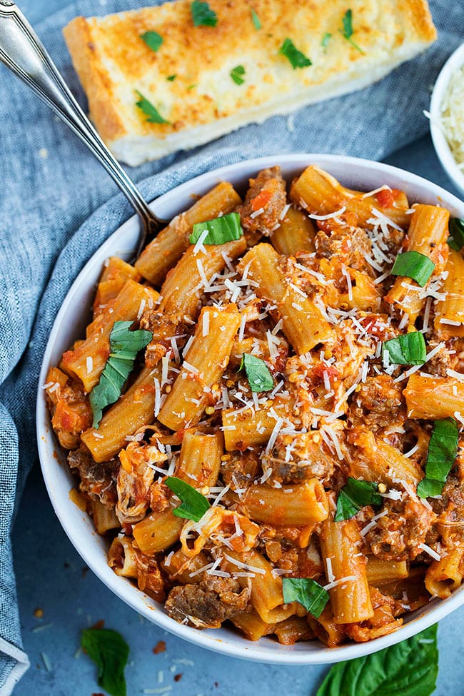 Rigatoni with Sausage 