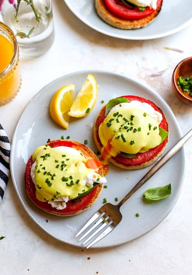 Caprese Eggs Benedict