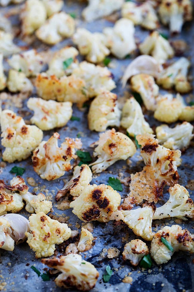 parmesan roasted cauliflower