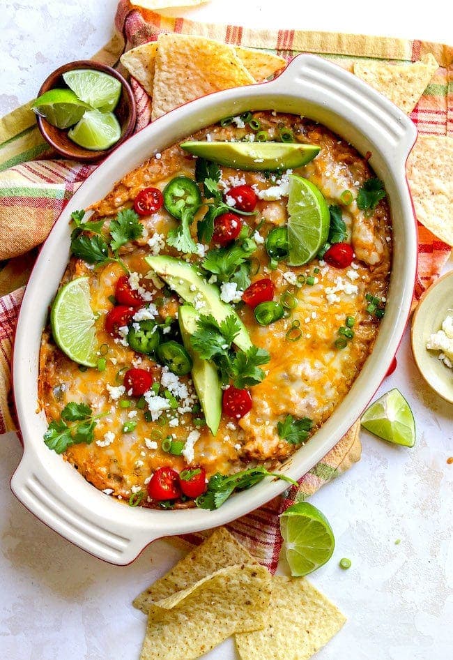 Easy Bean Dip in serving dish 