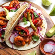 Easy Shrimp Fajitas