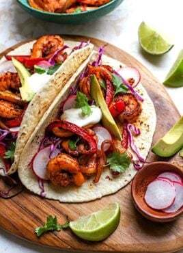 Easy Shrimp Fajitas