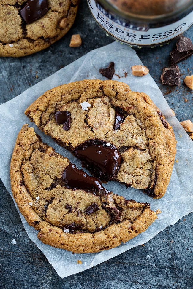 Espresso Toffee Chocolate Chip Cookies