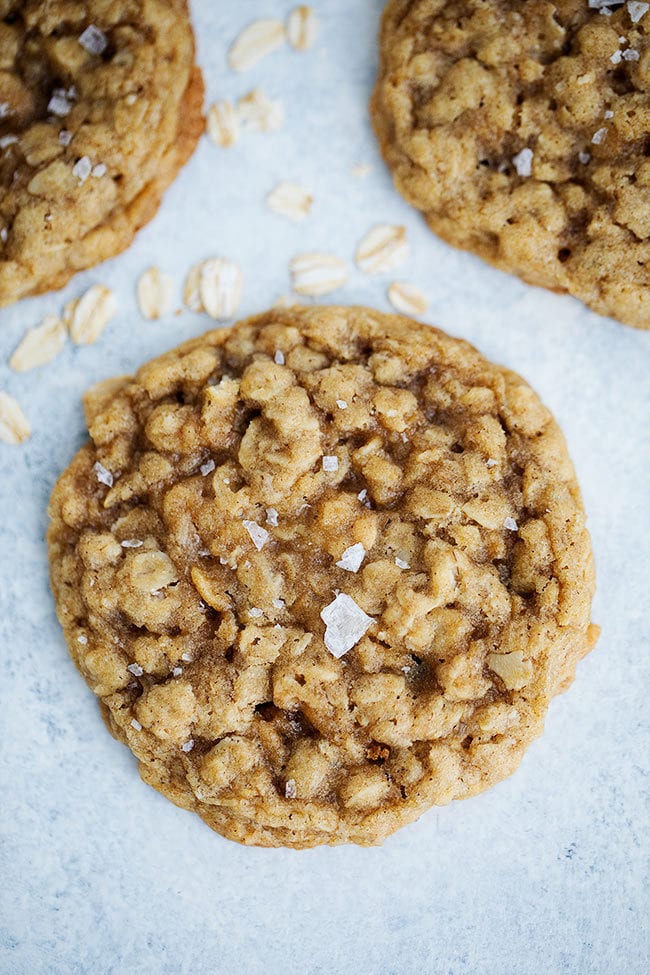 oatmeal cookie with flaky sea salt.