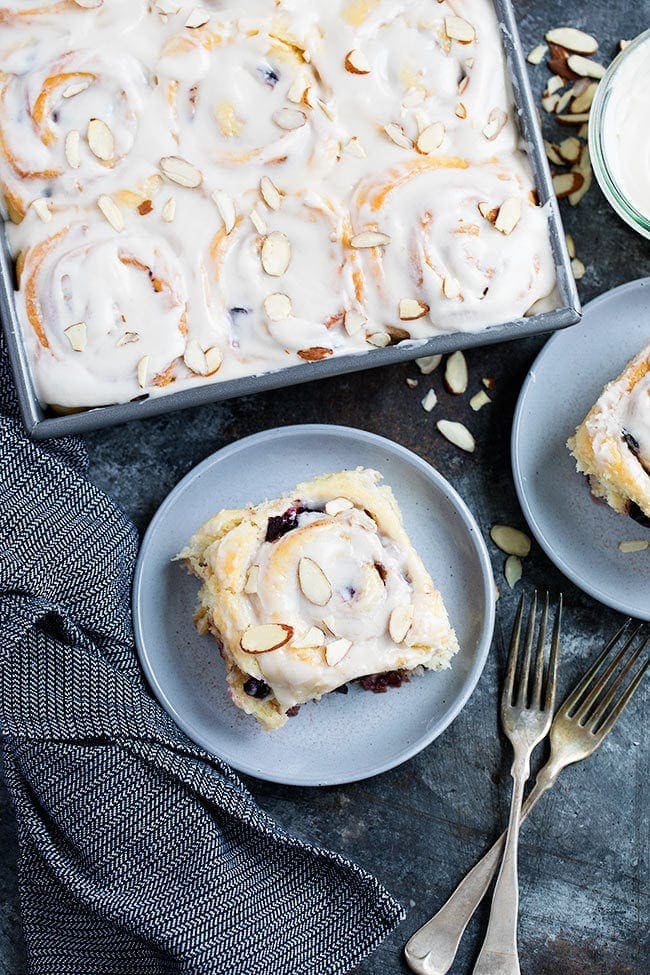 Cherry Almond Sweet Rolls