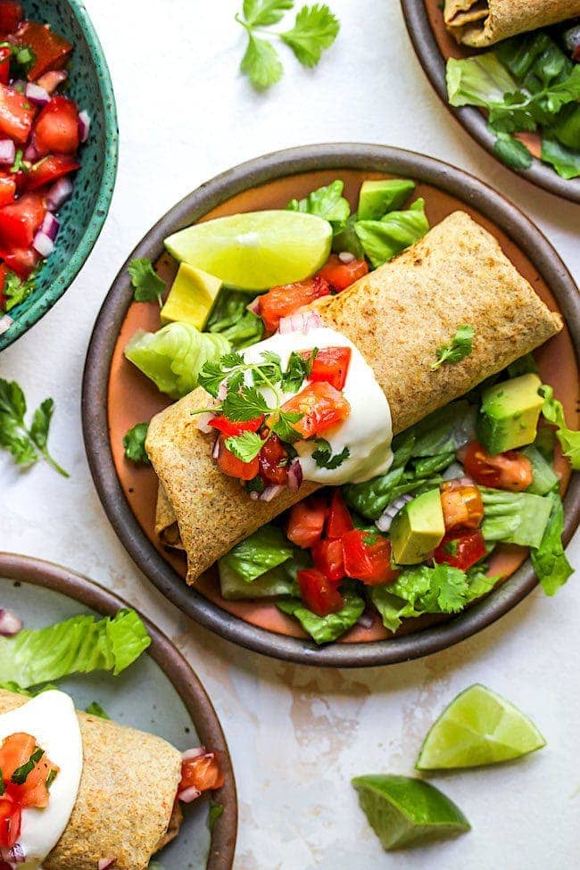 Baked Chicken Chimichangas {+VIDEO}