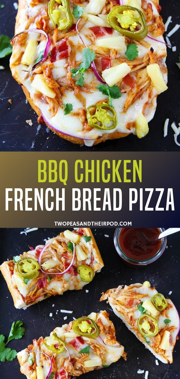 An easy french pizza bread recipe is a  great hit to make this Father's Day special! Topped with barbecue sauce, chicken bacon, and other special toppings, this will surely be your favorite weeknight meal. Save this pin for later!