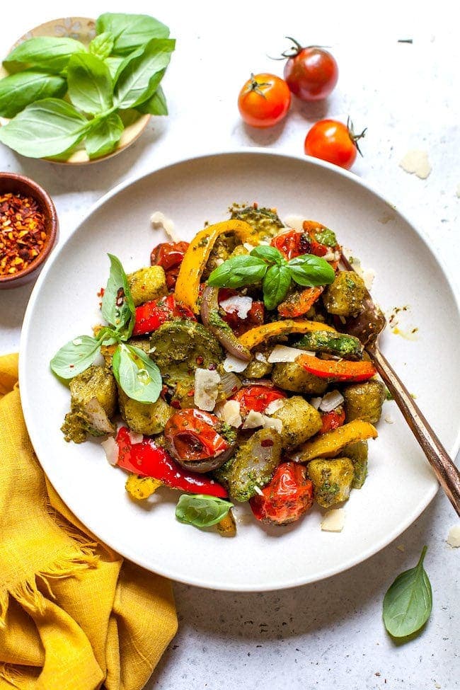 Sheet Pan Pesto Gnocchi Recipe