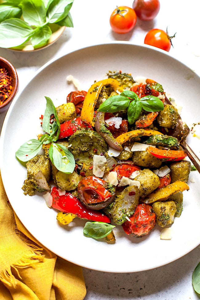 Pesto Gnocchi Recipe with vegetables