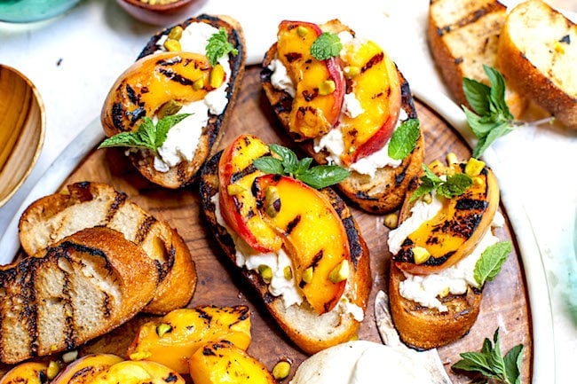 Grilled Peaches with Burrata Recipe