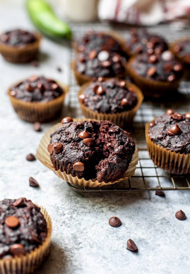 Healthy Chocolate Zucchini Muffins Two Peas & Their Pod