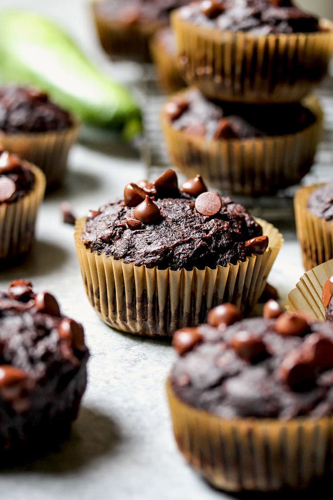 Gesundes Rezept für Schokoladen-Zucchini-Muffins