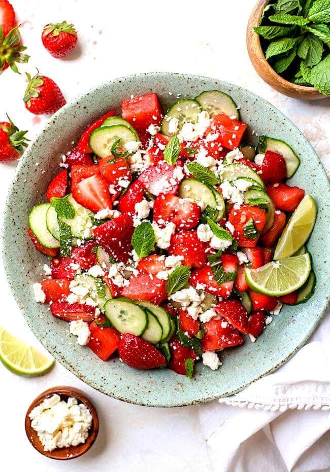 Strawberry Watermelon Cucumber Salad Two Peas & Their Pod Cookbook 