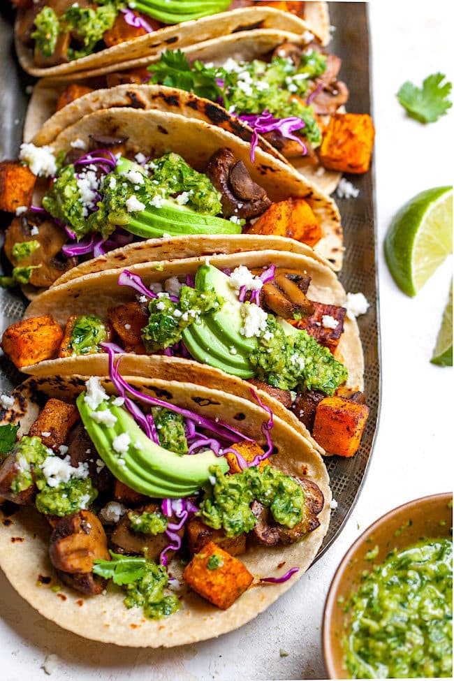 Butternut Squash Mushroom Tacos 