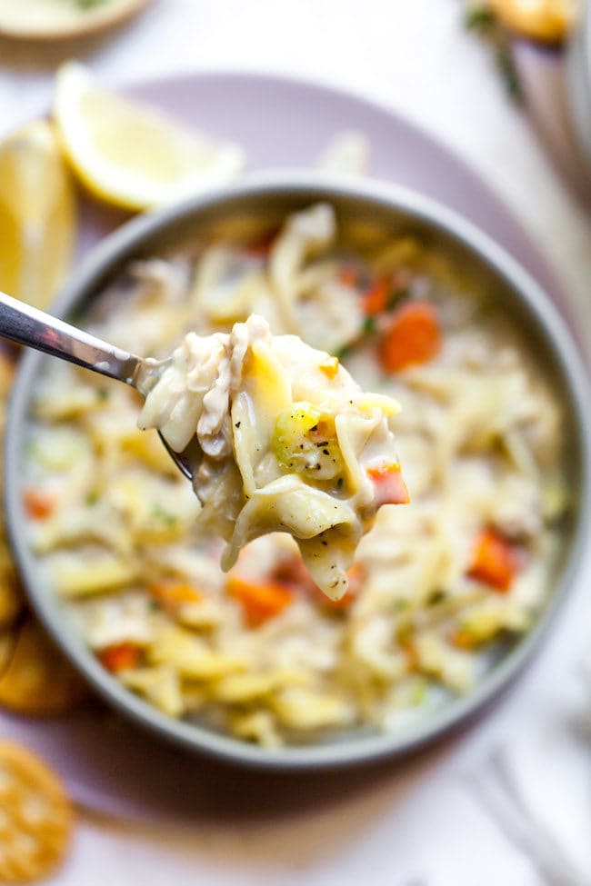 Homemade Chicken Noodle Soup - Belly Full