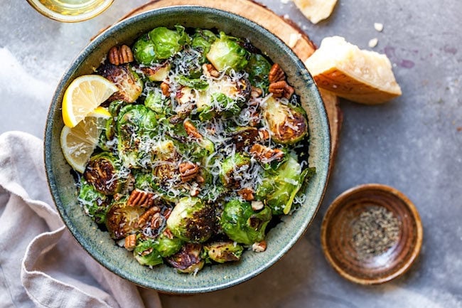 Sautéed Brussels Sprouts with Lemon and Parmesan