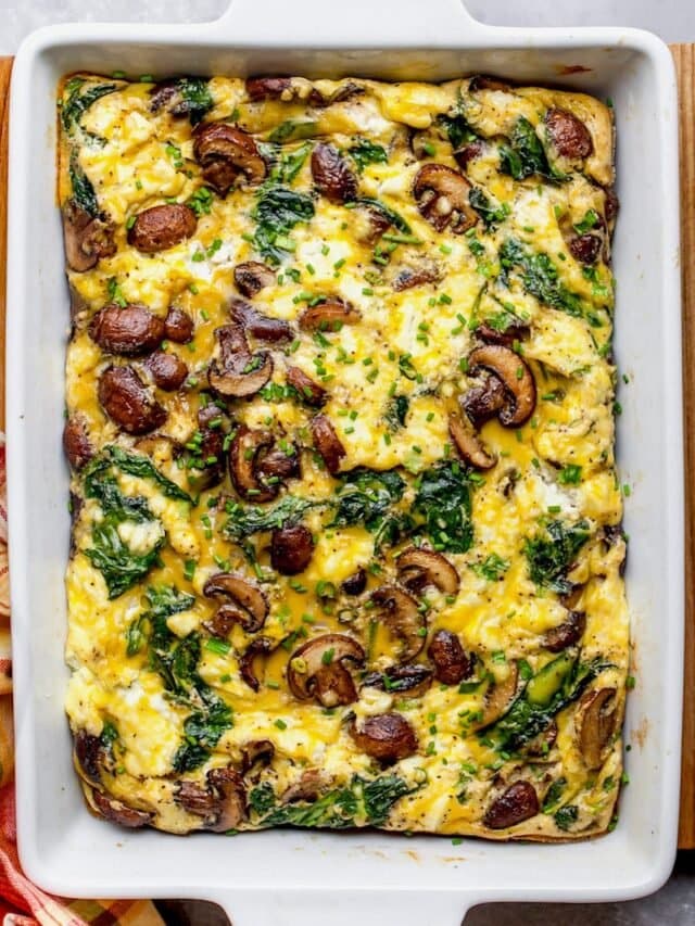 Spinach Mushroom Breakfast Casserole Two Peas & Their Pod