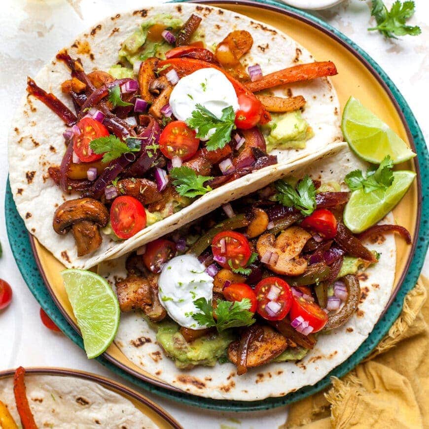 Roasted Chickpea Fajitas Vegetarian Fajita Recipe