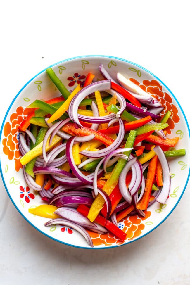 How To Cut Veggies For Fajitas 