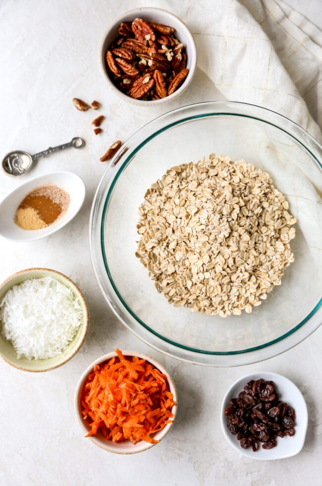 Carrot Cake Baked Oatmeal Ingredients 