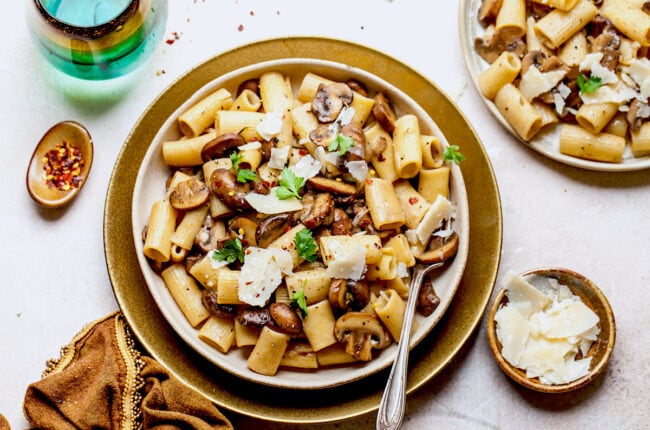 Brown Butter Mushroom Pasta {Easy Dinner} - Two Peas & Their Pod