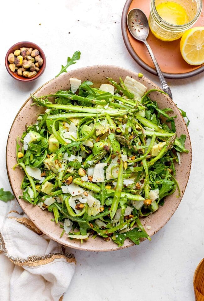 Shaved asparagus salad