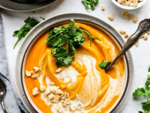 Easy Roasted Carrot Ginger Soup Recipe - Vegan - Flavour and Savour