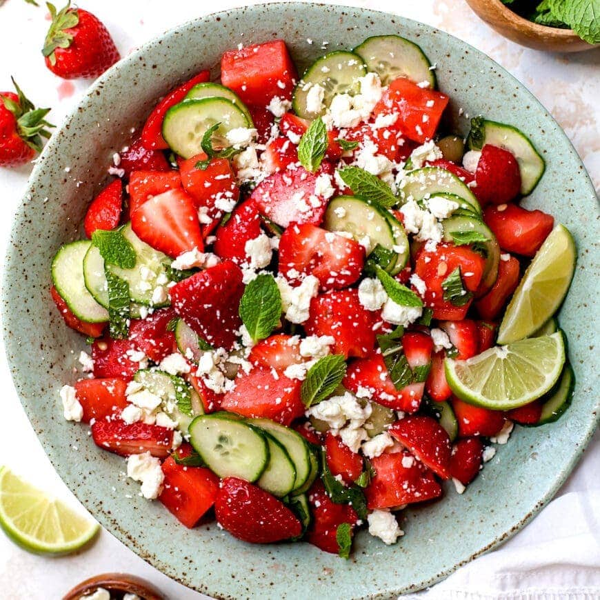 Watermelon Feta Salad {Easy Summer Side} Two Peas & Their Pod