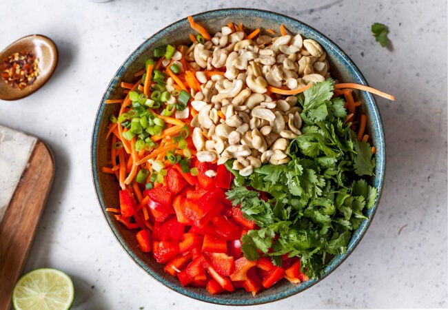 Asian Carrot Salad in bowl