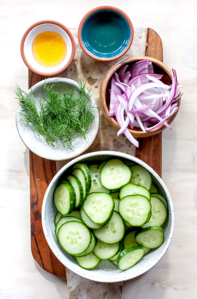 Cucumber Salad Ingredients 