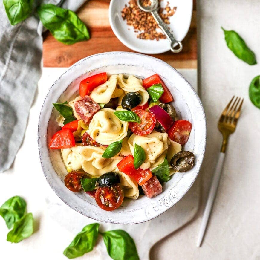 Italian Tortellini Salad {Perfect Pasta Salad} Two Peas & Their Pod