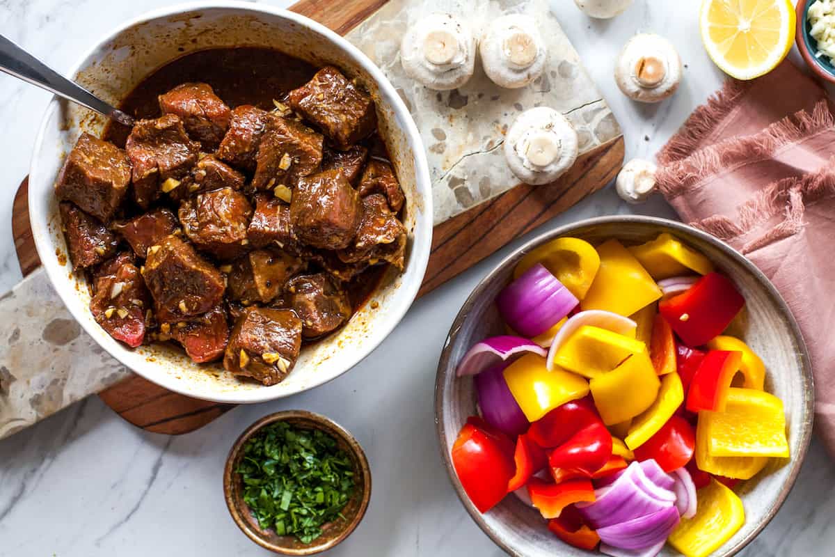 Steak Kabobs {With Steak Marinade} Two Peas & Their Pod