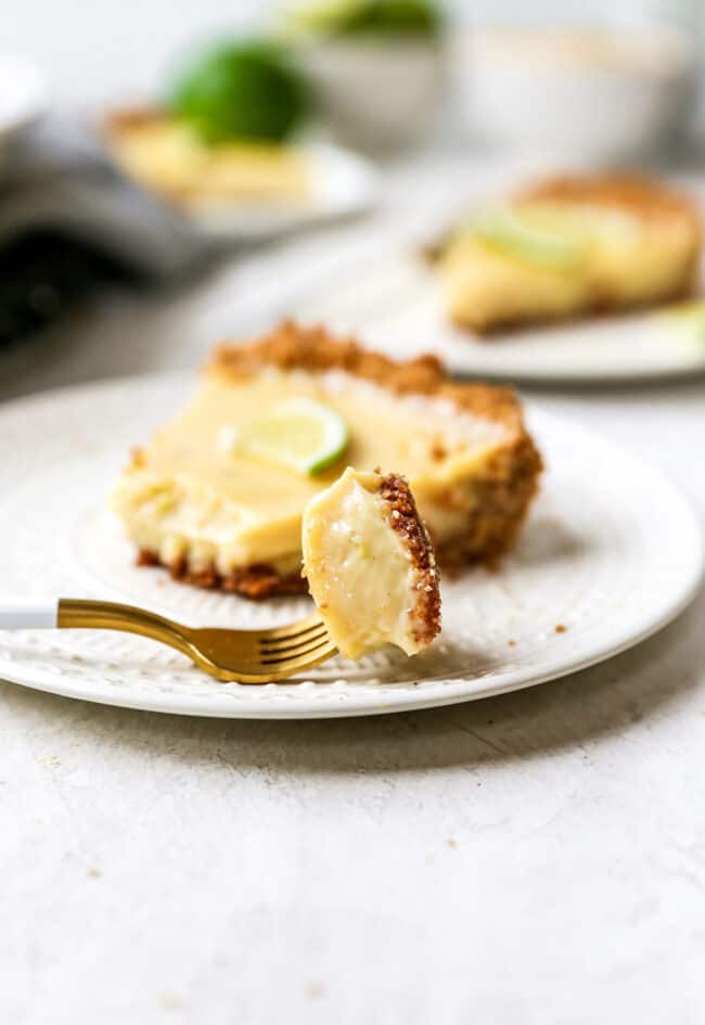 key lime pie on plate